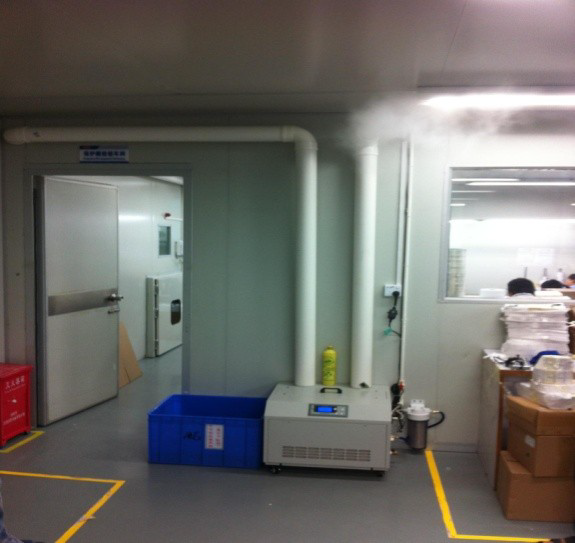 Установка промышленного ультразвукового увлажнителя воздуха DK-24A на складе